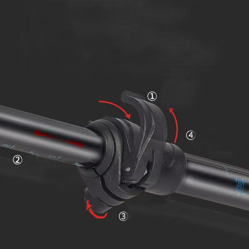 Stable Shock-Absorbing And Flexible Adjustable Ski Poles