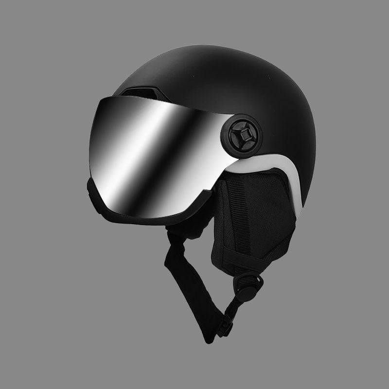 Double Layer Impact Resistant Ski Helmet with Goggles