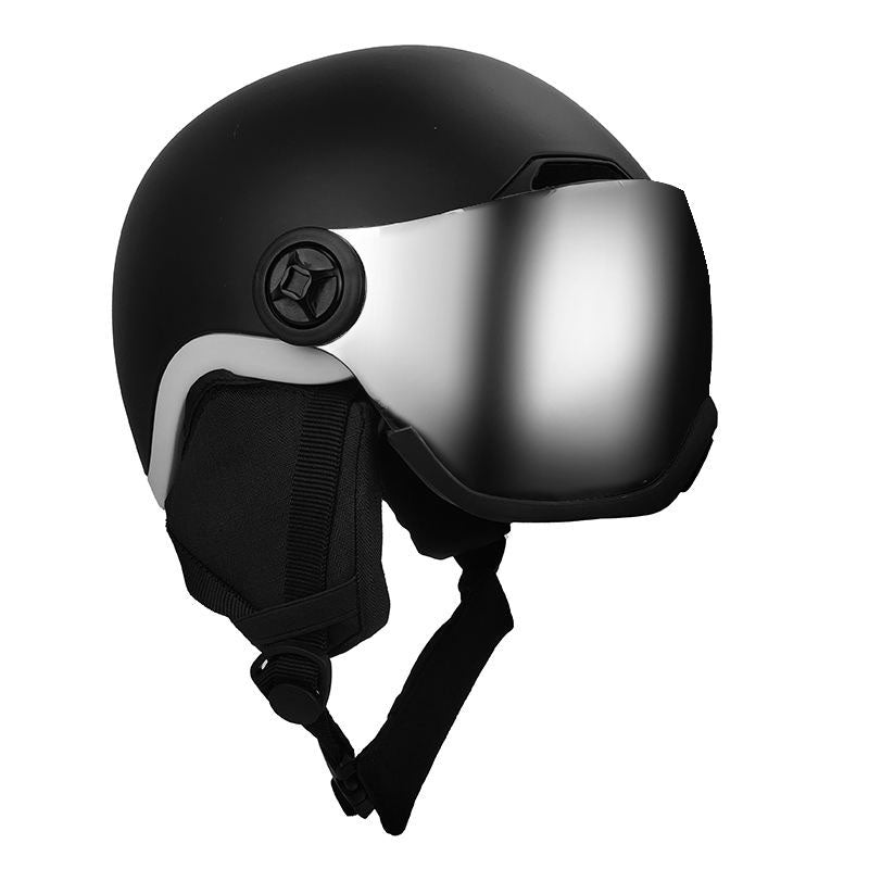 Double Layer Impact Resistant Ski Helmet with Goggles