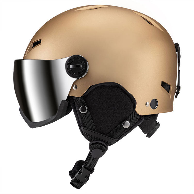 Universal Ski Helmet with Goggles Suitable for All Head Shapes