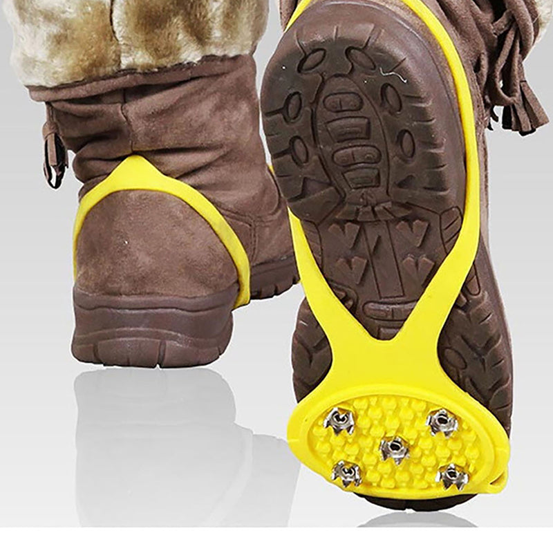 Green Silicone Ice Crampons for Secure Grip