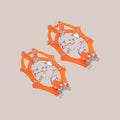 Orange Chain Link Ice Crampons Maximum Traction for Harsh Conditions