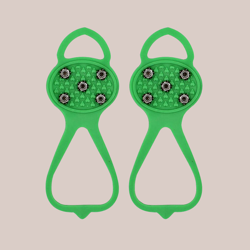 Green Silicone Ice Crampons for Secure Grip