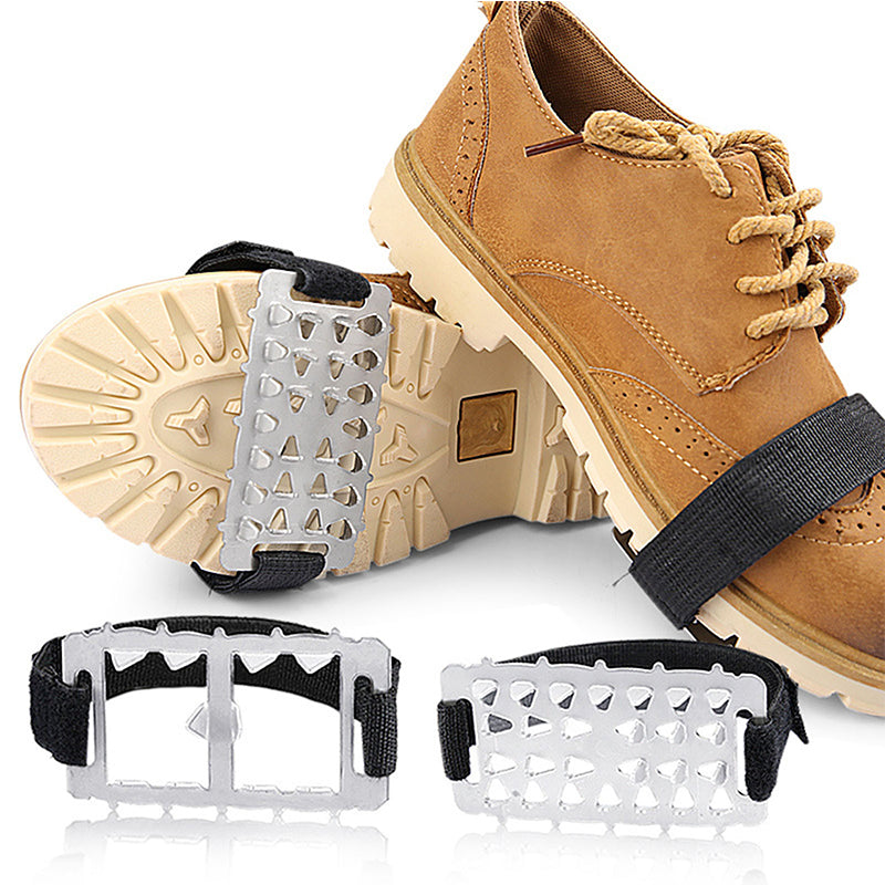 Compact Ice Crampons Lightweight Anti Slip Grips for Winter Walks