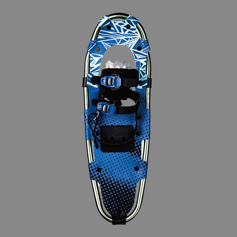 Blue Geometric Snowshoes Durable Snowshoes for Snow Trekking