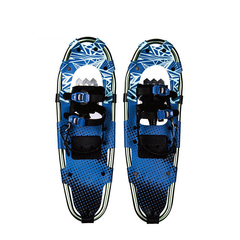 Blue Geometric Snowshoes Durable Snowshoes for Snow Trekking
