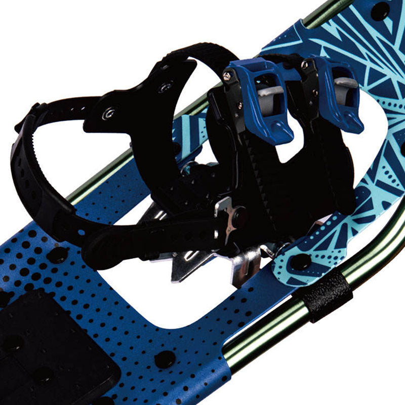 Blue Geometric Snowshoes Durable Snowshoes for Snow Trekking
