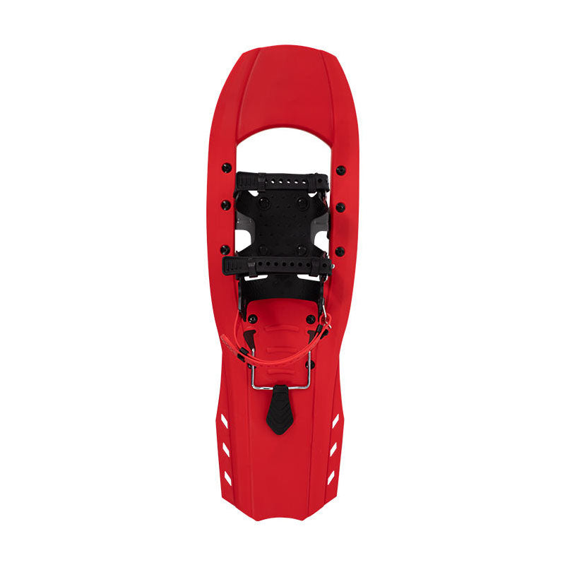 Red Lightweight Snowshoes with Adjustable Binding for Winter Hiking