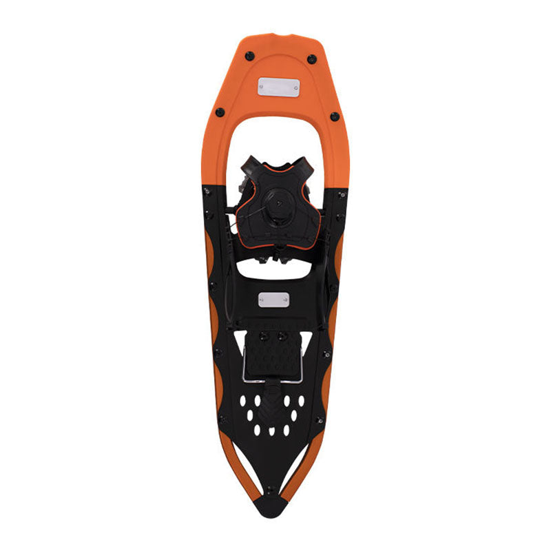 Lightweight Orange Snowshoes for Adults Adjustable Binding Snowshoes for Winter Hiking
