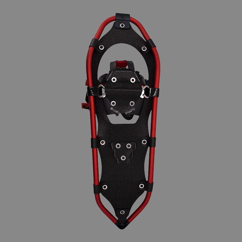 Red & Black Snowshoes for Adults Comfortable Snowshoes for Winter Hiking Trips