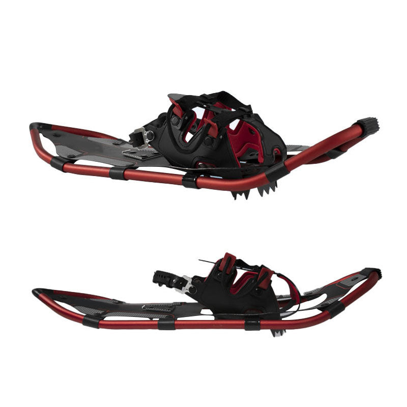 Red & Black Snowshoes for Adults Comfortable Snowshoes for Winter Hiking Trips