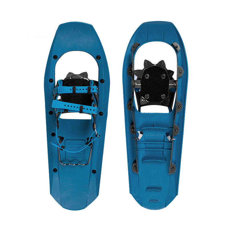 Blue Lightweight Snowshoes for Adults Adjustable Binding Snowshoes for Winter Hiking