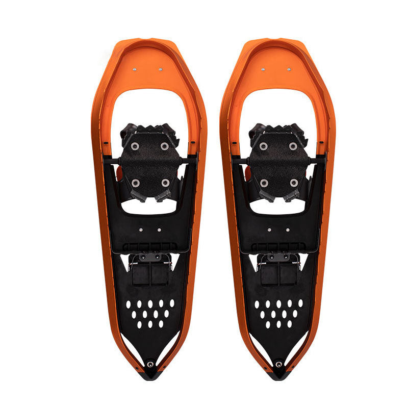 Lightweight Orange Snowshoes for Adults Adjustable Binding Snowshoes for Winter Hiking