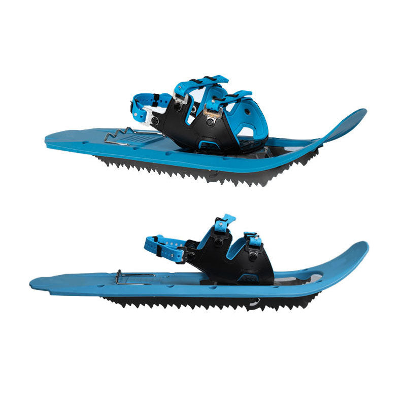 Blue Lightweight Snowshoes for Adults Adjustable Binding Snowshoes for Winter Hiking