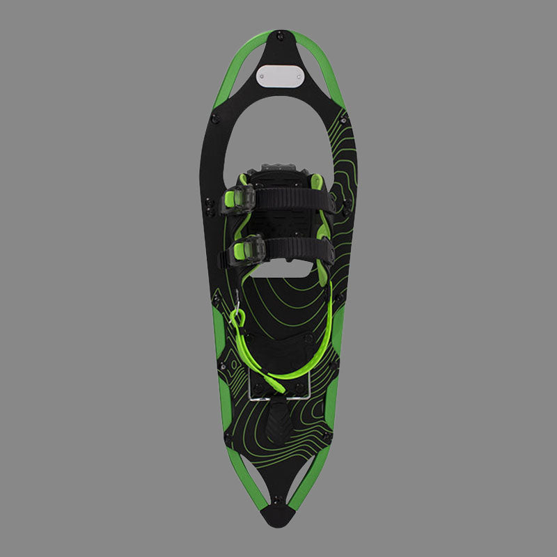 Green & Black Snowshoes for Adults Durable Aluminum Snowshoes for Snow Trails