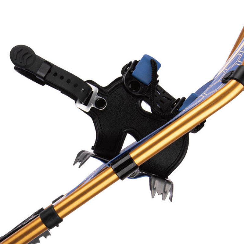 Blue & Gold Patterned Snowshoes for Adults All Terrain Snowshoes with Secure Straps