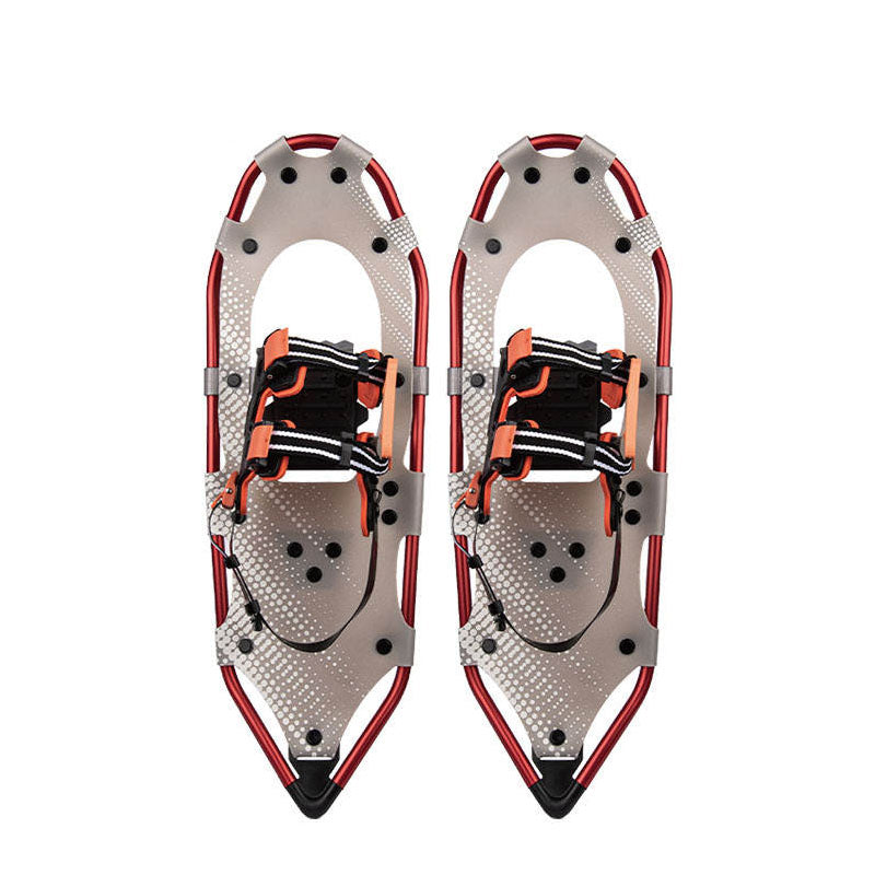 Gray & Red Snowshoes for Adults Lightweight Snowshoes for Winter Trails