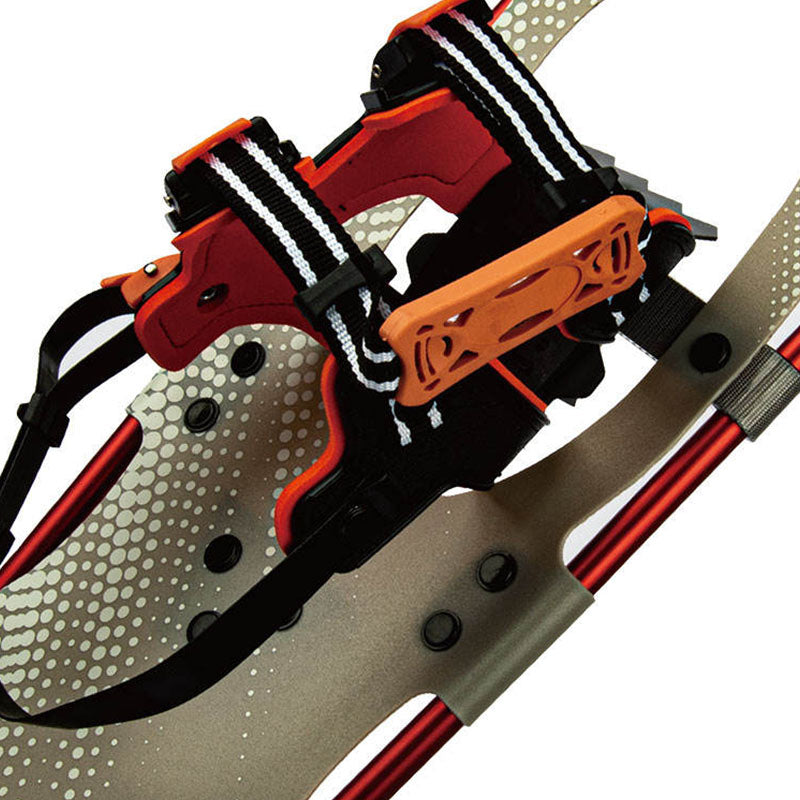 Gray & Red Snowshoes for Adults Lightweight Snowshoes for Winter Trails